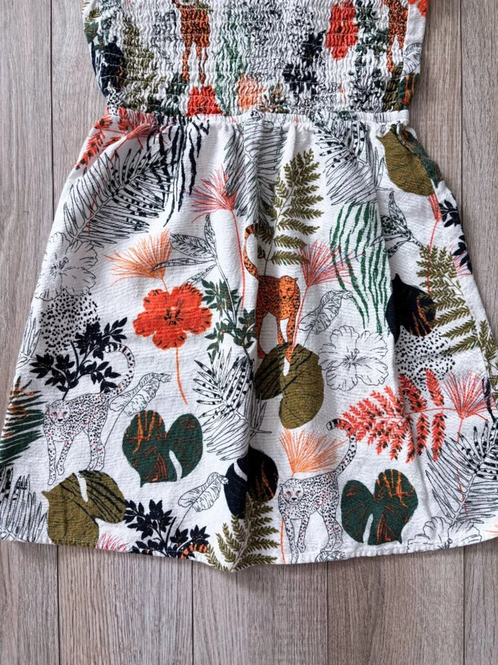 Sophia + Zeke Stitch Fix Kids Safari Jungle Print Sundress Boho Tropical Size 10